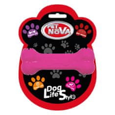 Aqua Nova GOVEDINA RUŽIČASTA IGRAČKA S KOSTIMA ZA PET NOVA POSLASTICA OD 11 CM, OKUS GOVEDINE