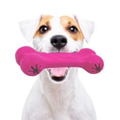 Aqua Nova GOVEDINA RUŽIČASTA IGRAČKA S KOSTIMA ZA PET NOVA POSLASTICA OD 11 CM, OKUS GOVEDINE