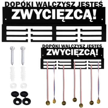 Gockowiak METALNI ZIDNI VJEŠALICA ZA MEDALJE DOKLER SE BORIŠ SI POBJEDNIK 40 cm