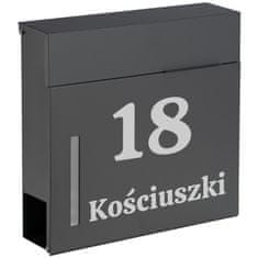 Gockowiak POŠTANSKI SANDUČIĆ ZA PISMA, POŠTU, NOVINE S ADRESI, KUĆNIM BROJEM, NAZIVOM ULICE