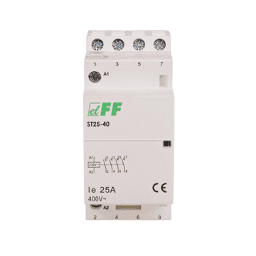 FF MODULARNA UGRADNJA KONTAKTORA 25A 230V 4NO 4NO TIHI ZA DIN ŠINU TH35