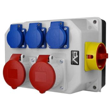 DOK RAZVODNA PLOŠČA ZGRADE S RASTAVLJAČEM 32A BAU 2X16A 3X230V SCHUKO