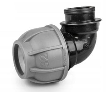 Bradas KOLJENO ZA PE CIJEV 32MM 90° S UNUTARNJIM NAVOJEM 3/4" PN10 VRTNI