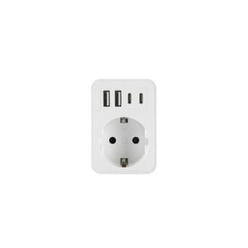 ELEKTRIČNI RAZDJELJNIK 1 SCHUKO UTIČNICA 4XUSB PUNJAČ