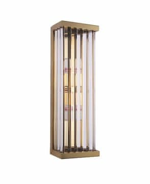 Cubicon - zidna lampa od zlatnog mesinga, kristalna - stup 50 cm