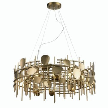 Plaquita - moderni zlatni luster 60cm
