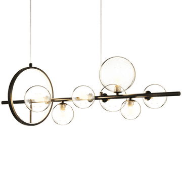 Duringo - LED viseća lampa 90 cm 18W crna + prozirna