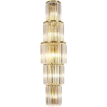 Bretana - zlatna kristalna zidna lampa V80 cm 5xE14