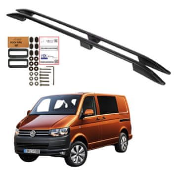 Krovni nosači VOLKSWAGEN TRANSPORTER CARAVELLE T5 T6 KRATKI CRNI