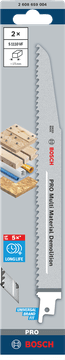 BOSCH 2 x LISTOVI PILE ZA PROFESIONALNO RUŠENJE VIŠE MATERIJALA S1110VF 1,6 x 22 x 225 mm