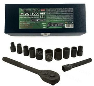 ROCKFORCE SET UDARNIH KLJUČA 12 DIJELOVA 1/2" 6 KUTNIH (10-24 mm)