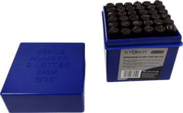SET ŽIGOVA ZA NUMERIRANJE 36 KOM 8 mm SREBRNIH