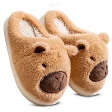 Ženske plišane izolirane papuče Capybara smeđe boje Kapi 39