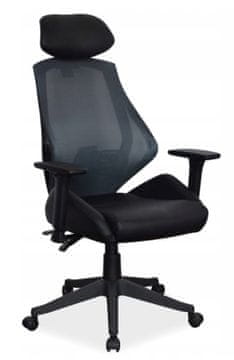 Okretna stolica SPACE BLACK, ergonomska uredska stolica