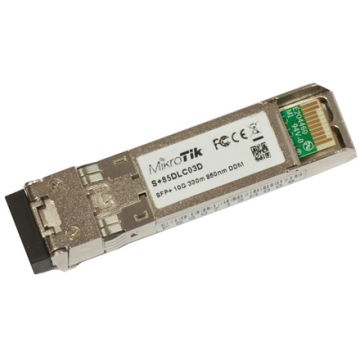 Mikrotik | S+85DLC03D | SFP+ | Višemodno optičko vlakno | Dvostruki LC | 10/100/1000/10000 Mbit/s | Valna duljina 850 nm | Maksimalna udaljenost prijenosa 300 m | Temperatura -40 do +70C | 12-mjesečno jamstvo