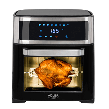 Adler | AD 6309 | Pećnica na vrući zrak | Snaga 1700 W | Kapacitet 13 L | Nehrđajući čelik/Crna