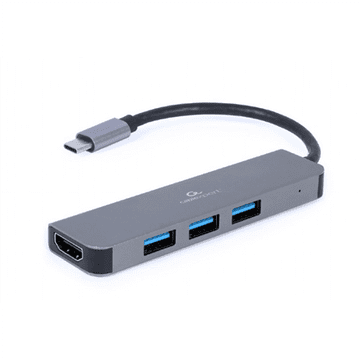CABLEXPERT Priključna stanica | USB-C 3.2 | Crna | Siva