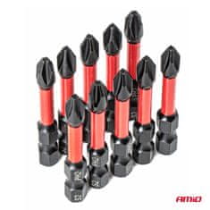 AMIO Set torzijskih PH2 bitova 1/4" 50 mm 10 komada -04784