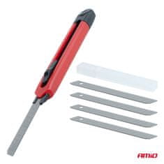 AMIO Univerzalni nož sa setom ABS oštrica 80x9x0.4mm 1+5 -04818