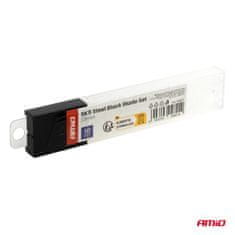 AMIO Set crnih SK5 čeličnih oštrica 100x18x0,5 mm 10 kom -04821