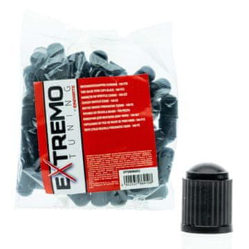 Crne kapice za ventile EPTUNING022 - set od 100 kom.