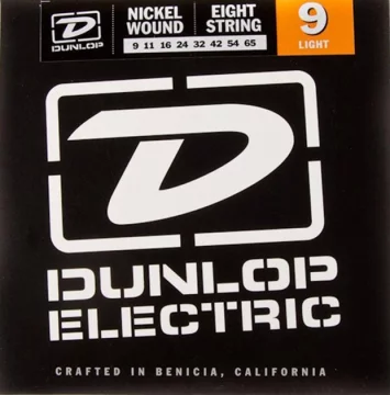 Dunlop električna 8-žičana gitara s nikliranim namotajem 9-65 (DEN0965)