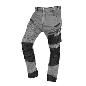 DENIM radne hlače, ojačani Oxford, sive, veličina XL