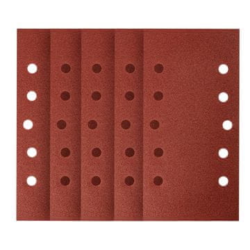 Brusni papir s čičkom 115 x 230 mm, P120, 5 kom., s 10 rupa
