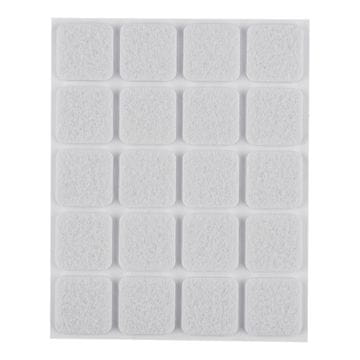 Samoljepljivi filcani jastučići, bijeli 20x20 mm, 20 kom.