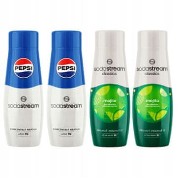 SodaStream Pepsi + Mojito sirupi za fontanu za gazirana pića 4 kom.