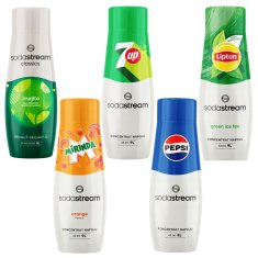 SodaStream Mojito+Mirinda+7Up+Pepsi+ Lipton Green Tea siropy do saturatora