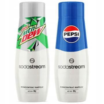 SodaStream Pepsi + Mountain Dew Diet gazirani sirup set od 2 komada.