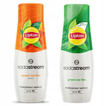 SodaStream 2x sirup Lipton ledeni čaj breskva Brzoskwinia + ledeni zeleni čaj