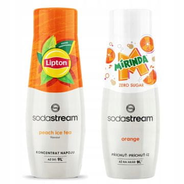 SodaStream 2x Lipton ledeni čaj breskva sirup + Mirinda bez šećera