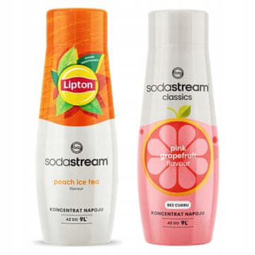 SodaStream 2x Lipton ledeni čaj breskva sirup bez šećera