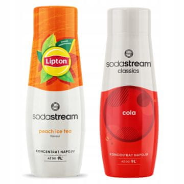 SodaStream 2x Lipton ledeni čaj breskva koncentrat sirupa + Cola