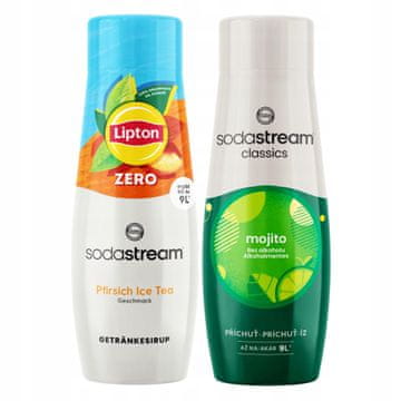 SodaStream 2x Lipton ledeni čaj breskva bez šećera + Mojito Mohito