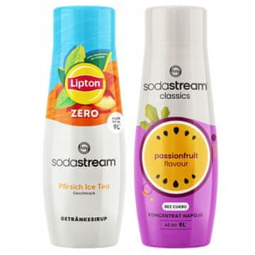 SodaStream 2x Sirup Lipton ledeni čaj breskva bez šećera + marakuja