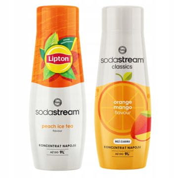 SodaStream 2x Lipton ledeni čaj breskva + naranča mango Zero sirup