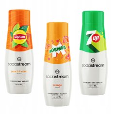 SodaStream Lipton ledeni čaj breskva + Mirinda + 7up koncentrati, pakiranje od 3 komada