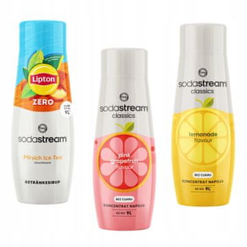 SodaStream ledeni čaj breskva zero + grejpfrut + limunada 3 pakiranja