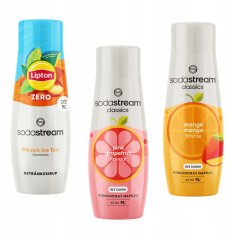 SodaStream Lipton ledeni čaj breskva, grejpfrut, mango set od 3 koncentrata