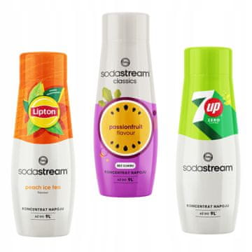 SodaStream 3 koncentrata . Lipton ledeni čaj breskva + marakuja + 7up besplatno