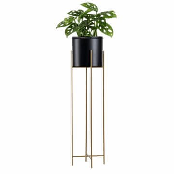 Home Stalak za cvijeće s poklopcem 95 cm zlatno-crne boje