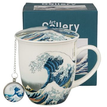 Duo VELIKI VAL HOKUSAI šalica od 400 ml s infuzerom i privjeskom