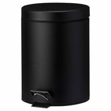 Home Kanta za otpad od nehrđajućeg čelika 5L crna