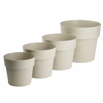 Home SILVA LINE set recikliranih bež posuda za cvijeće, 4 komada.