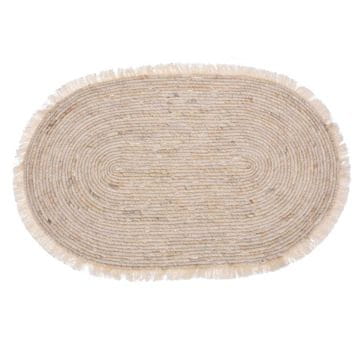 Ovalni tepih s resama 80x50 cm