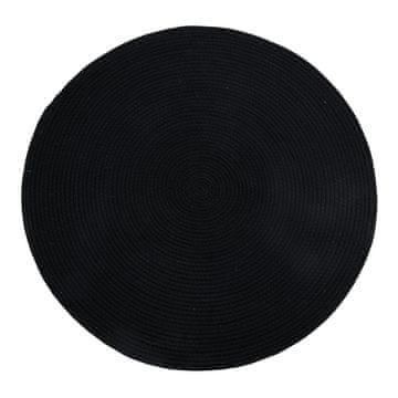 Pleteni tepih od užeta 80 cm crne boje