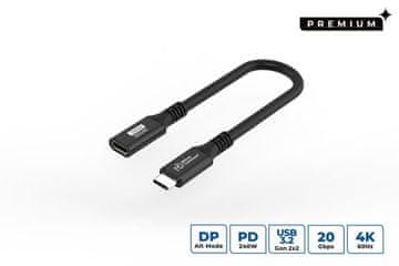 MicroConnect USB-C 3.2 Gen 2x2 kabel 0,15 m USB C mikrokonektor crni